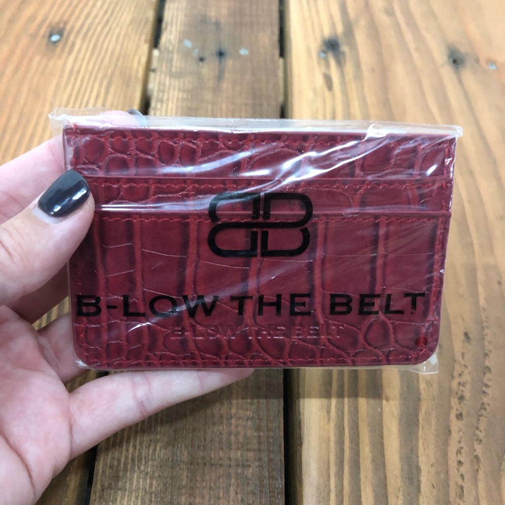 NWT B-Low the Belt red croc card case wallet - Picture 5 of 6